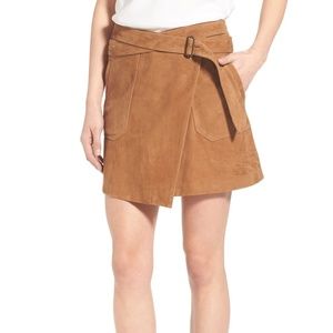 Chelsea28 x Olivia Palermo | Suede Wrap Skirt